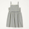 Amazon Essentials Girls and Toddlers’ Cotton Strappy Midi Dress(Ecru Black French Stripe)