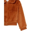 Amazon Essentials Girls and Toddlers’ Cropped Faux Fur Jacket, Outerwear(Light Brown)