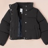 Amazon Essentials Girls and Toddlers’ Cropped Full-Zip Fully Lined Puffer Jacket (Quilted Matte or Sherpa Fleece)(Black)
