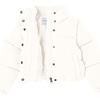Amazon Essentials Girls and Toddlers’ Cropped Full-Zip Fully Lined Puffer Jacket (Quilted Matte or Sherpa Fleece)(Eggshell White)