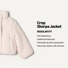 Amazon Essentials Girls and Toddlers’ Cropped Full-Zip Fully Lined Puffer Jacket (Quilted Matte or Sherpa Fleece)(Light Beige)