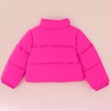 Amazon Essentials Girls and Toddlers’ Cropped Full-Zip Fully Lined Puffer Jacket (Quilted Matte or Sherpa Fleece)(Neon Pink)