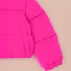 Amazon Essentials Girls and Toddlers’ Cropped Full-Zip Fully Lined Puffer Jacket (Quilted Matte or Sherpa Fleece)(Neon Pink)