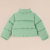 Amazon Essentials Girls and Toddlers’ Cropped Full-Zip Fully Lined Puffer Jacket (Quilted Matte or Sherpa Fleece)(Sage Green)