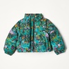 Amazon Essentials Girls and Toddlers’ Cropped Full-Zip Fully Lined Puffer Jacket (Quilted Matte or Sherpa Fleece)(Texture Splatter)