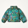 Amazon Essentials Girls and Toddlers’ Cropped Full-Zip Fully Lined Puffer Jacket (Quilted Matte or Sherpa Fleece)(Texture Splatter)