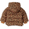Amazon Essentials Girls and Toddlers’ Heavyweight Hooded Puffer Coat, Water-Resistant(Camel Cheetah Print)