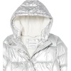 Amazon Essentials Girls and Toddlers’ Heavyweight Hooded Puffer Coat, Water-Resistant(Metallic Silver)
