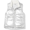 Amazon Essentials Girls and Toddlers’ Heavyweight Puffer Vest(Metallic Silver)