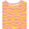Amazon Essentials Girls and Toddlers’ Knit Short-Sleeve Cinch-Waist Dresses (Previously Spotted Zebra), Pack of 2(2-pack Donuts/Pink Stripe)
