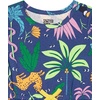 Amazon Essentials Girls and Toddlers’ Knit Short-Sleeve Cinch-Waist Dresses (Previously Spotted Zebra), Pack of 2(2-pack Jungle/Leopard)