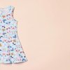 Amazon Essentials Girls and Toddlers’ Knit Sleeveless Fit and Flare Tank Play Dress, Pack of 2(2-pack Blue/Butterflies)