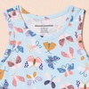 Amazon Essentials Girls and Toddlers’ Knit Sleeveless Fit and Flare Tank Play Dress, Pack of 2(2-pack Blue/Butterflies)