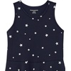 Amazon Essentials Girls and Toddlers’ Knit Sleeveless Fit and Flare Tank Play Dress, Pack of 2(Aqua Blue/Navy Stars)
