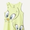 Amazon Essentials Girls and Toddlers’ Knit Sleeveless Fit and Flare Tank Play Dress, Pack of 2(Tweety)