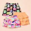 Amazon Essentials Girls and Toddlers’ Knitted Ruffle Scooter Skirts with Elastic Waist and Built in Shorts(3-pack Multi Camo/Cats/Peach)