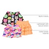 Amazon Essentials Girls and Toddlers’ Knitted Ruffle Scooter Skirts with Elastic Waist and Built in Shorts(Black Cat/Light Orange/Pink Rainbow Print)