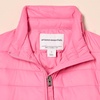 Amazon Essentials Girls and Toddlers’ Light-Weight Water-Resistant Packable Mock Puffer Jackets(Bright Pink)