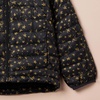 Amazon Essentials Girls and Toddlers’ Lightweight Water-Resistant Packable Hooded Puffer Jacket(Black Stars)