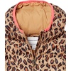Amazon Essentials Girls and Toddlers’ Lightweight Water-Resistant Packable Hooded Puffer Jacket(Camel Cheetah Print)