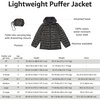 Amazon Essentials Girls and Toddlers’ Lightweight Water-Resistant Packable Hooded Puffer Jacket(Navy)