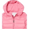 Amazon Essentials Girls and Toddlers’ Long Lightweight Hooded Puffer Jacket(Bright Pink)