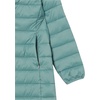 Amazon Essentials Girls and Toddlers’ Long Lightweight Hooded Puffer Jacket(Green)
