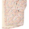 Amazon Essentials Girls and Toddlers’ Long Quilted Cocoon Puffer Coat(Cream Floral)