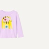 Amazon Essentials Girls and Toddlers’ Long-Sleeve Crewneck T-Shirts, Multipacks(Lilac Cat)