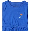Amazon Essentials Girls and Toddlers’ Long-Sleeve Ruffle Hem Outfit Sets with Bowknot Design(Blue  Dot Floral)