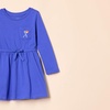 Amazon Essentials Girls and Toddlers’ Long-Sleeve Ruffle Hem Outfit Sets with Bowknot Design(Blue/Sky Blue/White Floral/Yellow Stripe)