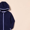 Amazon Essentials Girls and Toddlers’ Polar Fleece Full-Zip Hooded Lightweight Jacket, Insulated(Navy)
