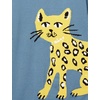 Amazon Essentials Girls and Toddlers’ Raglan Sweater Dress(Blue Cat)
