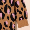 Amazon Essentials Girls and Toddlers’ Raglan Sweater Dress(Camel Leopard)