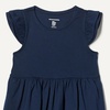 Amazon Essentials Girls and Toddlers’ Ruffle Flutter Sleeve Jersey Tunic(Light Grey Heather/Navy/White)