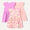 Amazon Essentials Girls and Toddlers’ Ruffle Flutter Sleeve Jersey Tunic(Mauve/Pink/Apples)