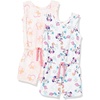 Amazon Essentials Disney | Marvel | Star Wars | Frozen | Princess Girls and Toddlers’ Knit Sleeveless Rompers, Pack of 2(2-pack Minnie Beach)