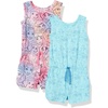 Amazon Essentials Disney | Marvel | Star Wars | Frozen | Princess Girls and Toddlers’ Knit Sleeveless Rompers, Pack of 2(Princess/Friendship)