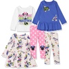 Amazon Essentials Disney | Marvel | Star Wars | Frozen | Princess Girls and Toddlers’ Mix-and-Match Cotton Set, Pack of 5(Minnie and Daisy)
