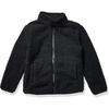 Amazon Essentials Girls’ Faux Sherpa Fleece Full-Zip Jacket, Lined(Black)