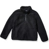 Amazon Essentials Girls’ Long Sleeve Sherpa Fleece Quarter-Zip Pullover Jacket, Insulated(Black)