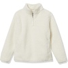 Amazon Essentials Girls’ Long Sleeve Sherpa Fleece Quarter-Zip Pullover Jacket, Insulated(Ivory)