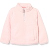 Amazon Essentials Girls’ Long Sleeve Sherpa Fleece Quarter-Zip Pullover Jacket, Insulated(Light Pink)