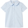 Amazon Essentials Girls’ Short Sleeve Peter Pan Collar Shirt(Cornflower Blue)