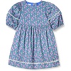 Amazon Essentials Girls and Toddlers’ 100% Cotton Puff-Sleeve Fit & Flare Dress(Blue Posey Floral)