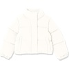 Amazon Essentials Girls and Toddlers’ Cropped Full-Zip Fully Lined Puffer Jacket (Quilted Matte or Sherpa Fleece)(Eggshell White)