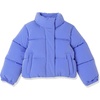 Amazon Essentials Girls and Toddlers’ Cropped Full-Zip Fully Lined Puffer Jacket (Quilted Matte or Sherpa Fleece)(Purple Blue)
