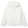 Amazon Essentials Girls and Toddlers’ Hooded Full-Zip Quilted Puffer Active Jacket with Front Pockets, Long Sleeve(Eggshell White)