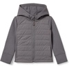Amazon Essentials Girls and Toddlers’ Hooded Full-Zip Quilted Puffer Active Jacket with Front Pockets, Long Sleeve(Grey)