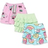 Amazon Essentials Girls and Toddlers’ Knitted Ruffle Scooter Skirts with Elastic Waist and Built in Shorts(3-pack Donut/Watermelon/Green)